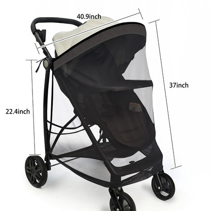Stroller Sun Shade - Universal Stroller Sun Shade for Travel Strollers, Jogging Strollers; Baby and Toddler Travel Essential; Safely Blocks Up to 97% of UV, Easy to Install(Black)