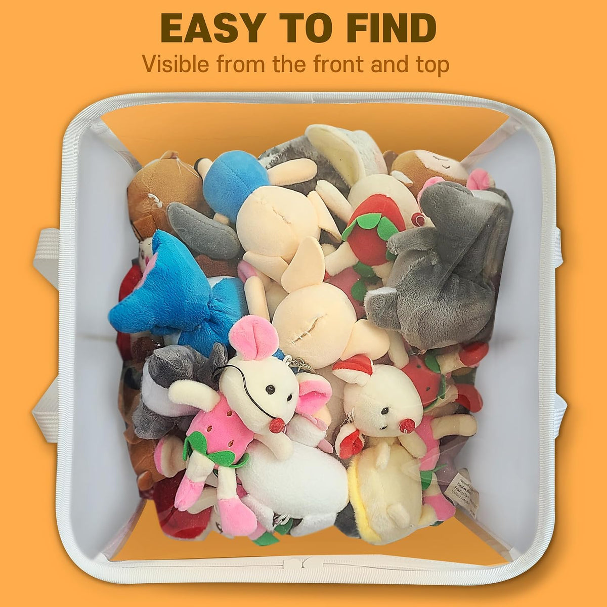 holay 4 Pack Clear Toy Storage Bags with Zipper & Handle, Board Game Bins