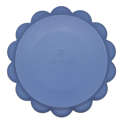 SILIPLATE Silicone Divided Plate with Suction for Babies, Toddlers and Kids, Lion - Mineral Blue