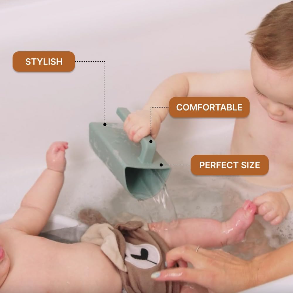 . Silicone Rinse Cup for Hair & Baby, 18 oz Cup - Snow