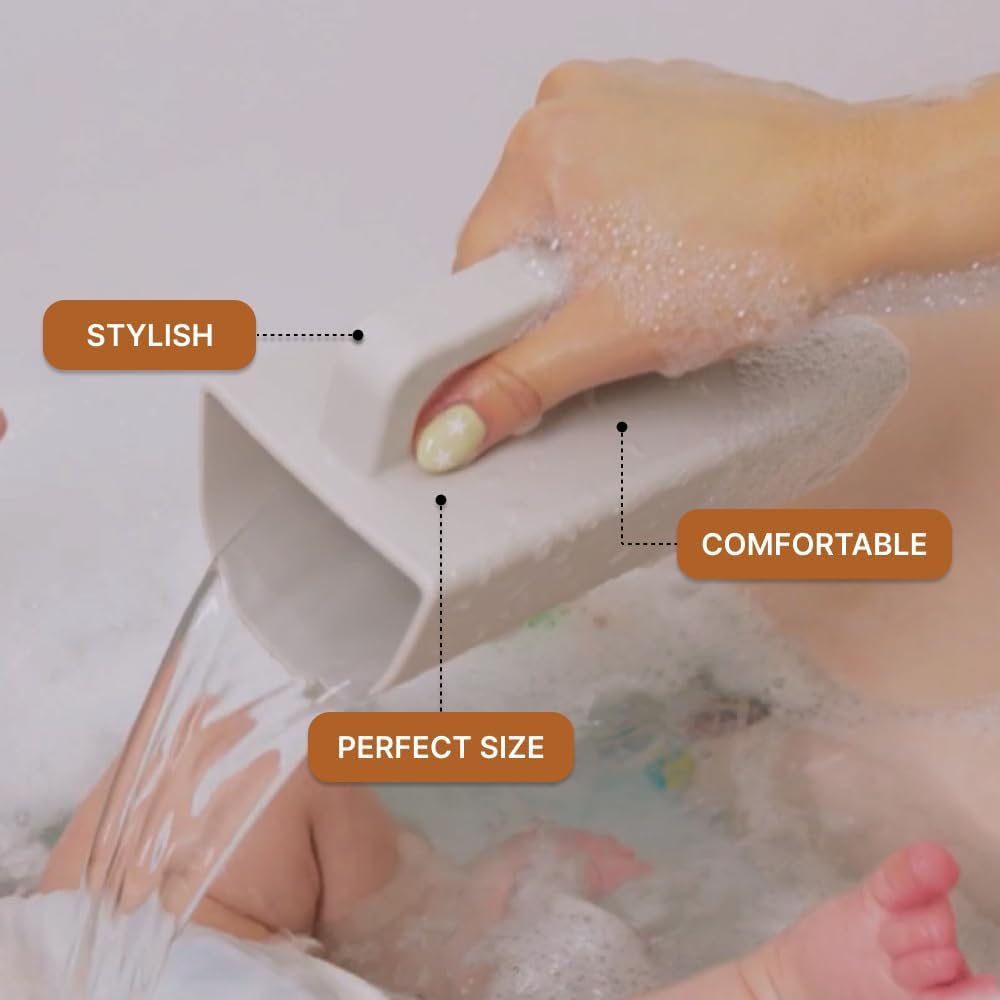. Silicone Rinse Cup for Hair & Baby, 18 oz Cup - Snow
