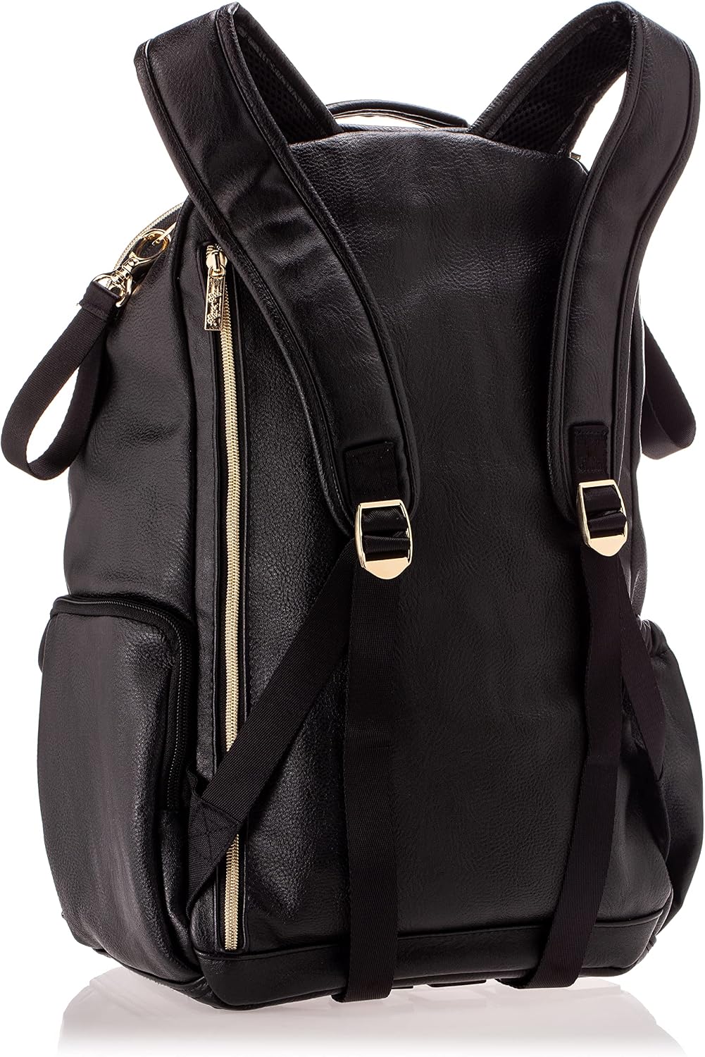 Diaper Bag Backpack – Large Capacity Boss Baby Backpack Diaper Bag Featuring 17 Pockets, Changing Pad, Stroller Clips, and Comfortable Backpack Straps, Black With Gold Hardware