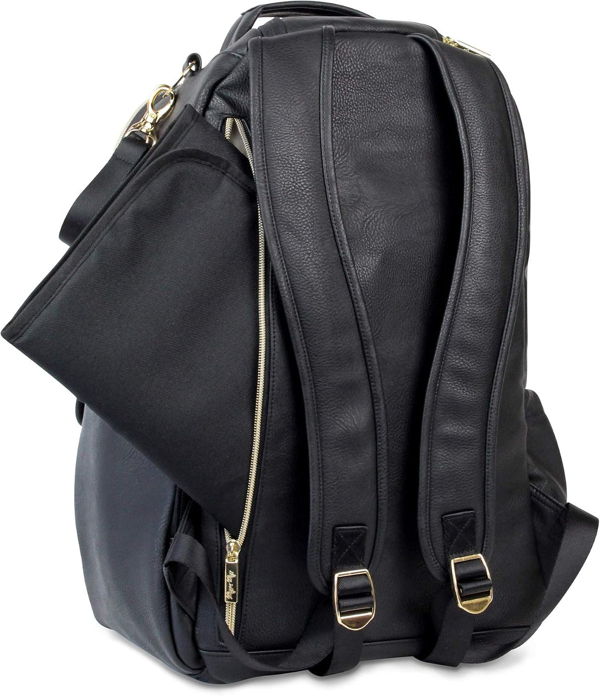 Diaper Bag Backpack – Large Capacity Boss Baby Backpack Diaper Bag Featuring 17 Pockets, Changing Pad, Stroller Clips, and Comfortable Backpack Straps, Black With Gold Hardware