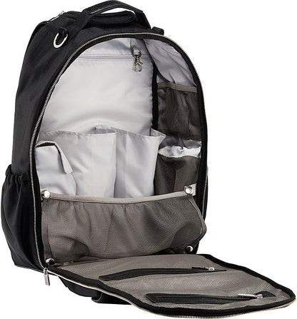 Diaper Bag Backpack – Large Capacity Boss Baby Backpack Diaper Bag Featuring 17 Pockets, Changing Pad, Stroller Clips, and Comfortable Backpack Straps, Black With Gold Hardware