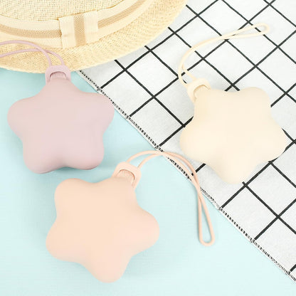 3Pcs Pacifier Holder Case, Safe and Soft Material Pacifier Pouch, Food Grade Silicone Pacifier Case, Star Shape, Protective Pacifier Storage Case for Diaper Bag Stroller (Style 1)