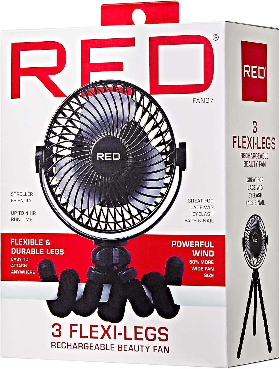 Flexi Tripod Fan – Portable USB-C Rechargeable Stroller, 4-Speed Quiet Mini size with 360° Rotation for Travel, Gym, Desk