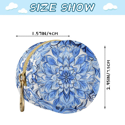 Blue Floral Pattern Baby Pacifier Holder Case, Dustproof Portable Storage Box for Diaper Bag Purse, Pacifier Storage Container for Boys & Girls