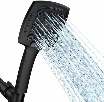 Shower Head with Handheld, High-Pressure Handheld Shower Head with 5 Spray Modes, 59-Inch Stainless Steel Hose & 360° Adjustable Bracket Perfect for Pet Bathing, Baby Care & Shower Cleaning