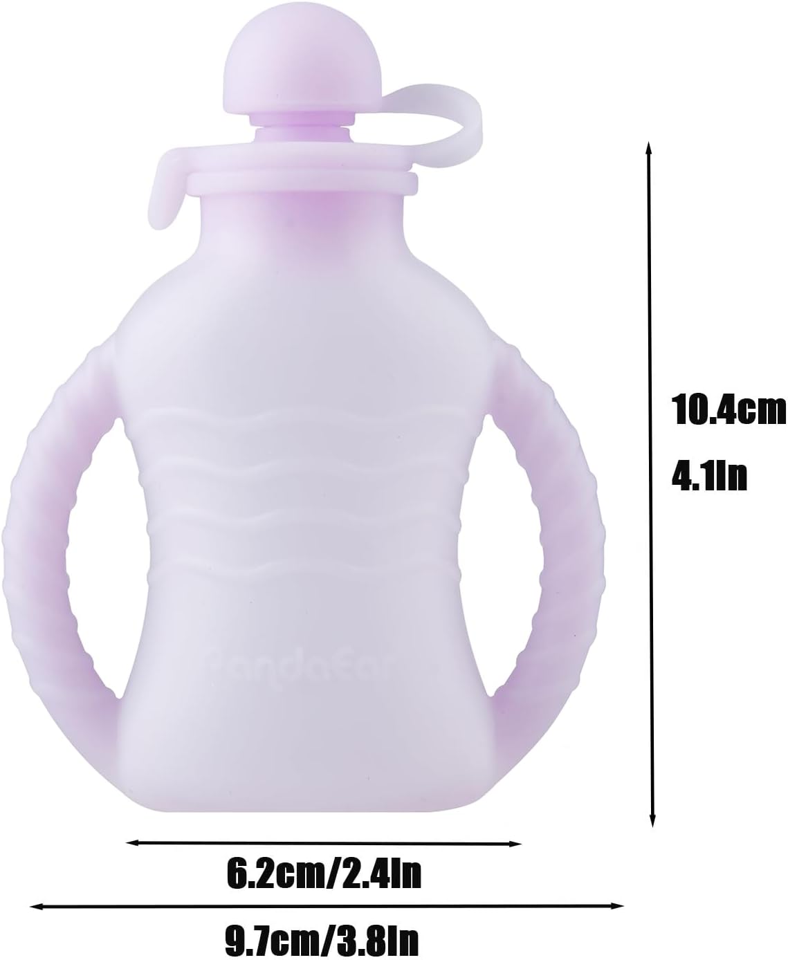 3 Pack Reusable Silicone Baby Food Pouches with 3 Puree Feeder Spoons & Funnel | 4oz Toddler Food Storage Pouch with Handle | BPA-Free Baby Squeeze Pouches for Homemade Purees