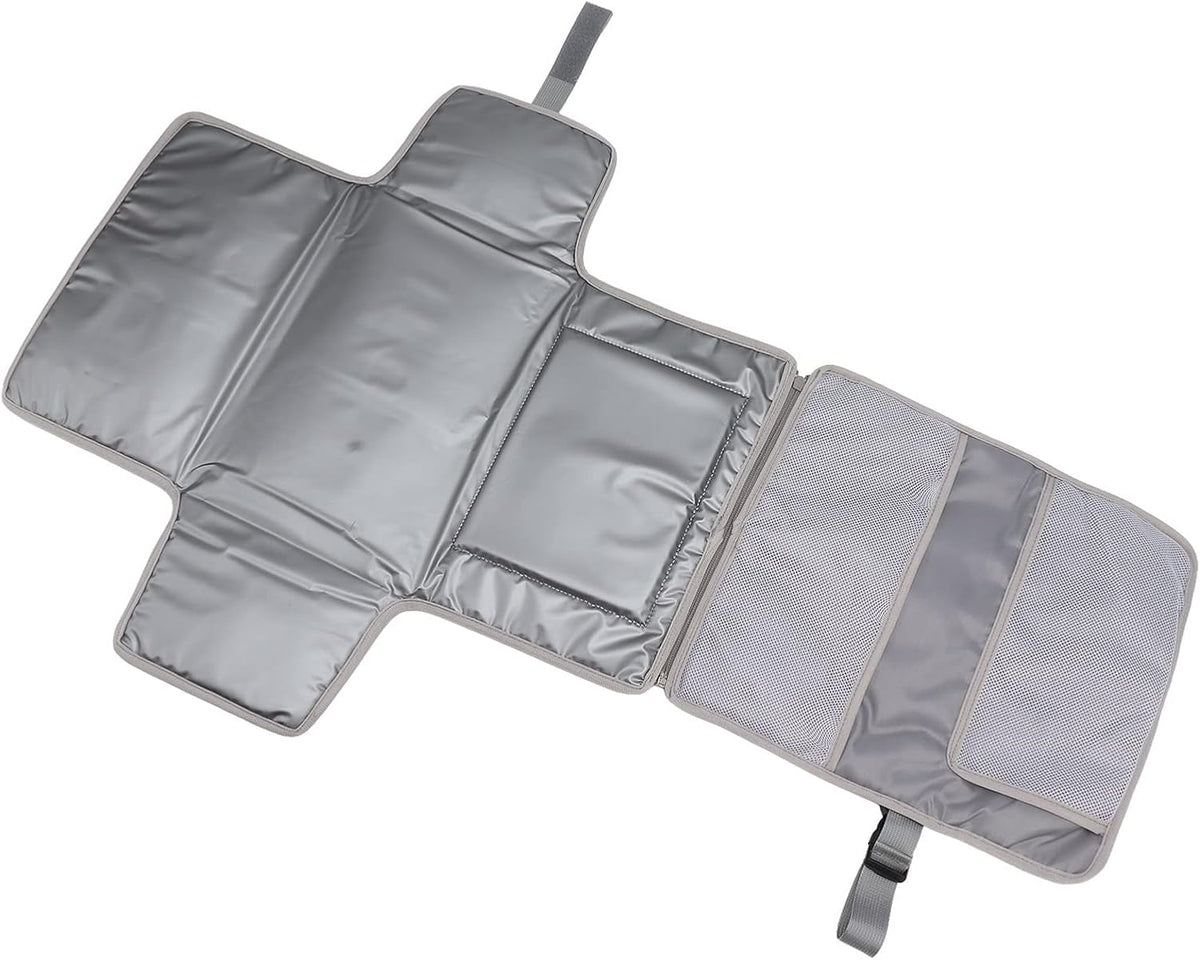 Portable Diaper Pad, Foldable Multiple Storage Wet Towel Bag for Newborns and Babies (GREY)