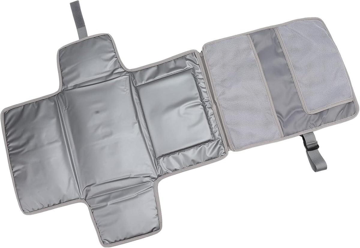 Portable Diaper Pad, Foldable Multiple Storage Wet Towel Bag for Newborns and Babies (GREY)