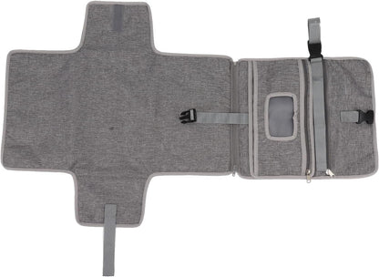 Portable Diaper Pad, Foldable Multiple Storage Wet Towel Bag for Newborns and Babies (GREY)