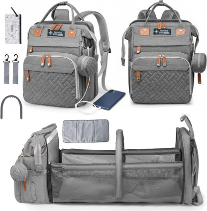 Diaper Bag with Changing Station - Baby Essentials Bag with Changing Pad, Stroller Straps & Pacifier Case Multifunction Diaper Bag for Mom - Baby Shower Gifts Travel Backpack for Newborn Essentials
