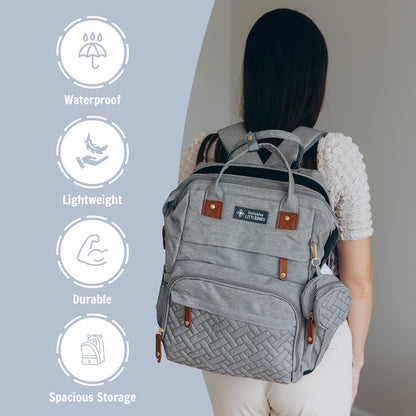 Diaper Bag with Changing Station - Baby Essentials Bag with Changing Pad, Stroller Straps & Pacifier Case Multifunction Diaper Bag for Mom - Baby Shower Gifts Travel Backpack for Newborn Essentials