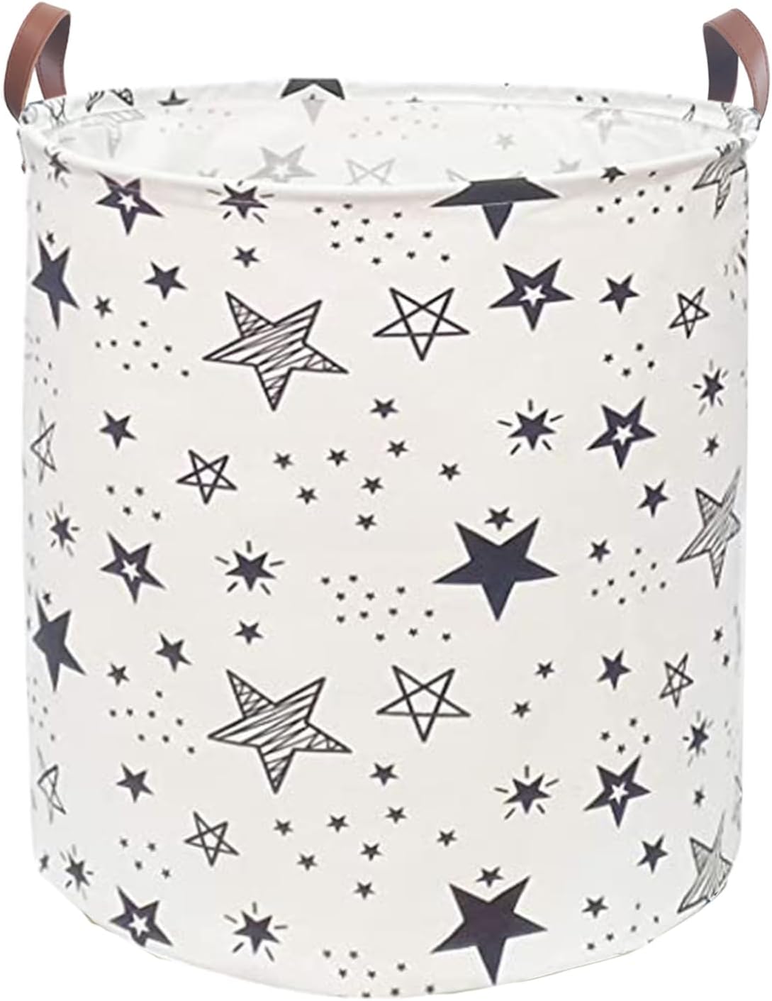 Waterproof Laundry Hamper Collapsible Laundry Basket Leather Handle Laundry Bag Large Clothes Storage Toy Organization for Bathroom Bedroom Laundryroom College Dorms (92-Satisfied laundry hampers)