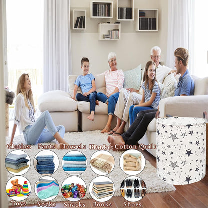 Waterproof Laundry Hamper Collapsible Laundry Basket Leather Handle Laundry Bag Large Clothes Storage Toy Organization for Bathroom Bedroom Laundryroom College Dorms (92-Satisfied laundry hampers)