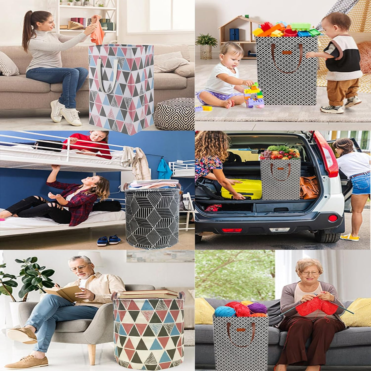 Waterproof Laundry Hamper Collapsible Laundry Basket Leather Handle Laundry Bag Large Clothes Storage Toy Organization for Bathroom Bedroom Laundryroom College Dorms (92-Satisfied laundry hampers)