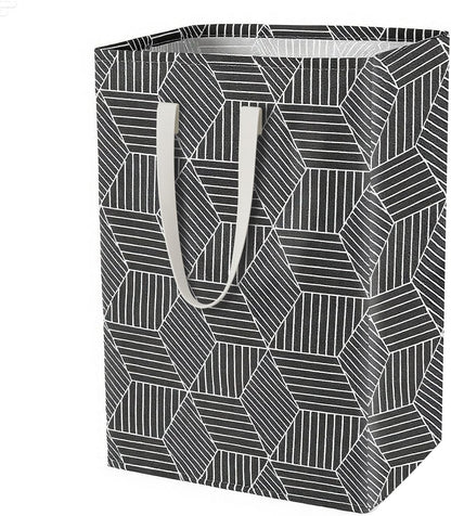 Waterproof Laundry Hamper Collapsible Laundry Basket Leather Handle Laundry Bag Large Clothes Storage Toy Organization for Bathroom Bedroom Laundryroom College Dorms (92-Satisfied laundry hampers)