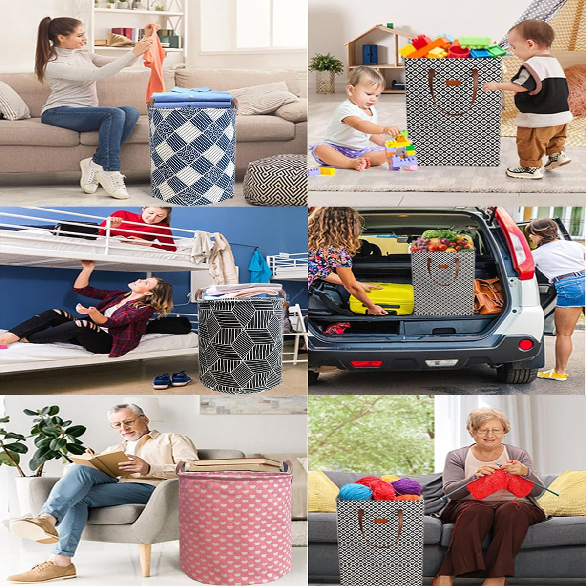 Waterproof Laundry Hamper Collapsible Laundry Basket Leather Handle Laundry Bag Large Clothes Storage Toy Organization for Bathroom Bedroom Laundryroom College Dorms (92-Satisfied laundry hampers)