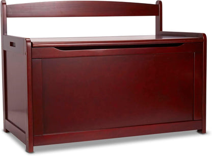 Melissa & Doug Wooden Toy Chest, Toy Storage Box with Hinged-Lid, Playroom Furniture for Kids Ages 3+ (Espresso)