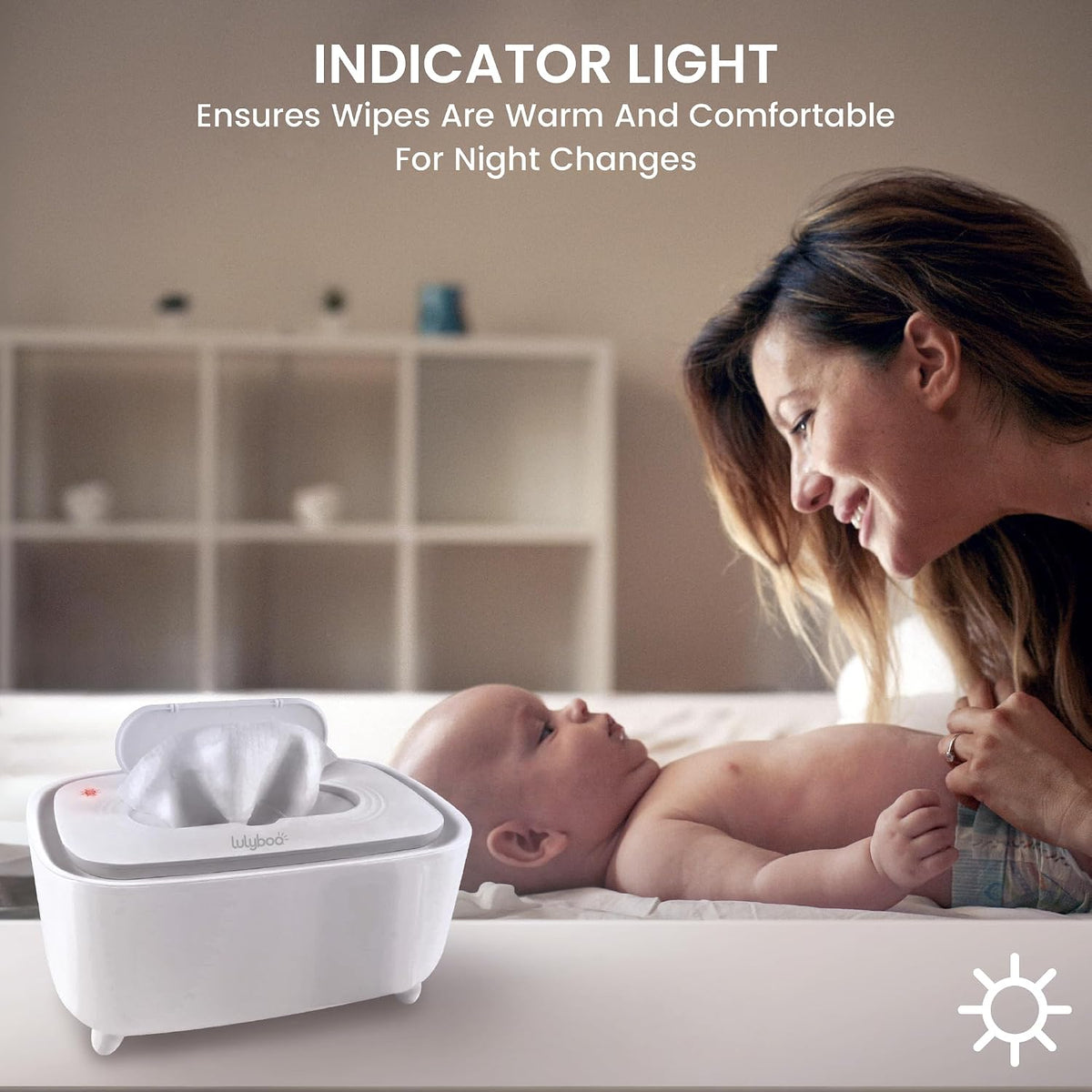 Warm Wipe Dispenser - Baby Wipe Warmer with Adjustable Temperature, Quick-Heating, Soft Silicone Cover, Easy-Refill Design, Ideal for Sensitive Baby Skin, Keeps Wipes Warm & Fresh