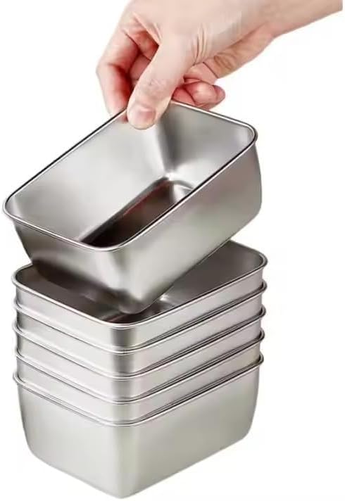 Stainless Steel Food mini Container with Lid – Reusable, Leakproof, Freezer-Safe Metal Storage Box for Meal Prep & Leftovers (1 Piece)