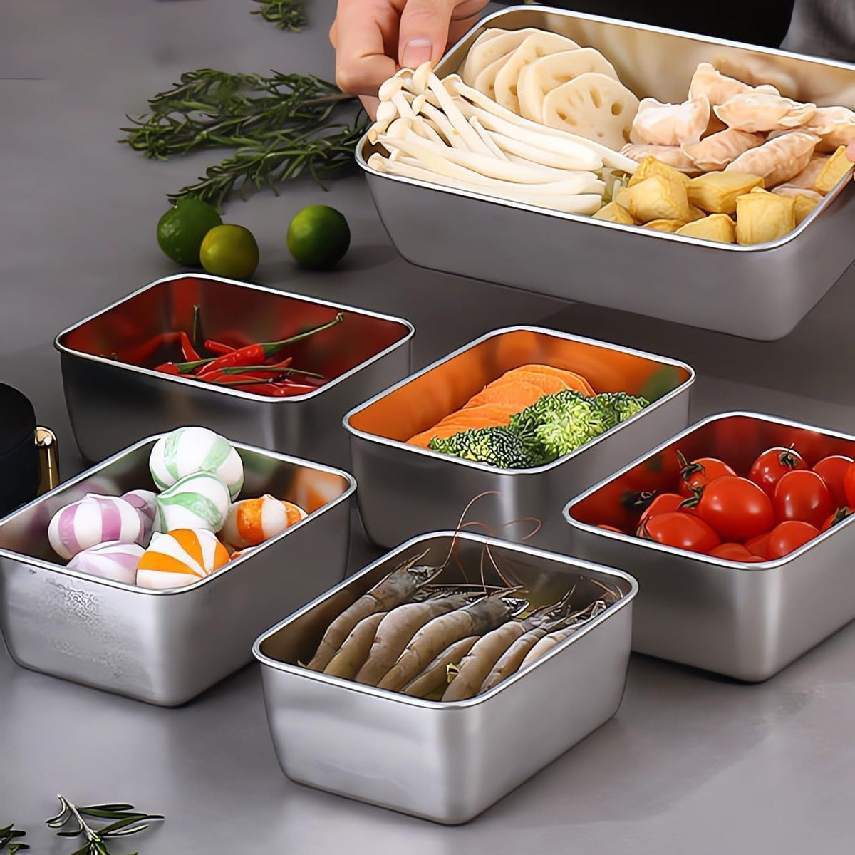 Stainless Steel Food mini Container with Lid – Reusable, Leakproof, Freezer-Safe Metal Storage Box for Meal Prep & Leftovers (1 Piece)