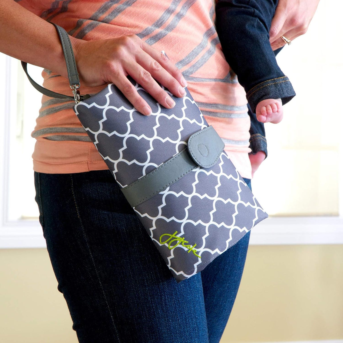 Diaper Changing Clutch, Stone Arbor
