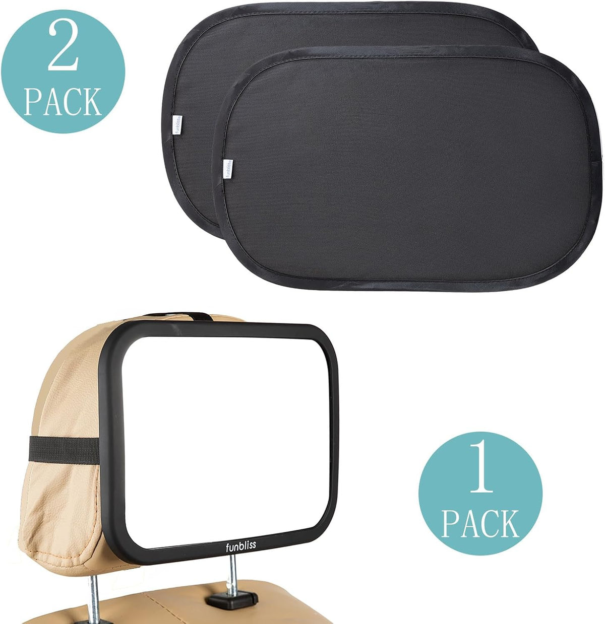 Baby Car Mirror Backseat, Black