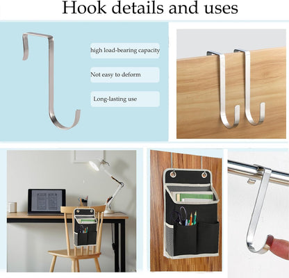 Hanging Basket for Organizing, Wall Organizer with Pockets and Over The Door Organizer，Can for Home, Closet, Office and Camper (2 White)