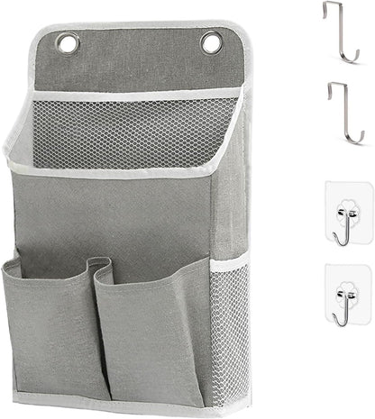 Hanging Basket for Organizing, Wall Organizer with Pockets and Over The Door Organizer，Can for Home, Closet, Office and Camper (2 White)
