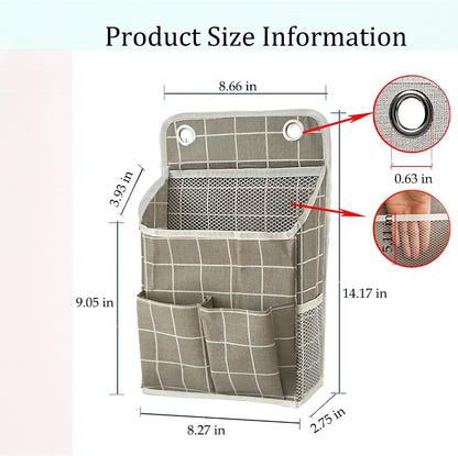 Hanging Basket for Organizing, Wall Organizer with Pockets and Over The Door Organizer，Can for Home, Closet, Office and Camper (2 White)