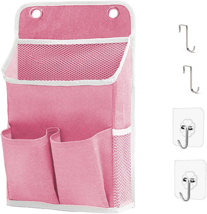 Hanging Basket for Organizing, Wall Organizer with Pockets and Over The Door Organizer，Can for Home, Closet, Office and Camper (2 White)