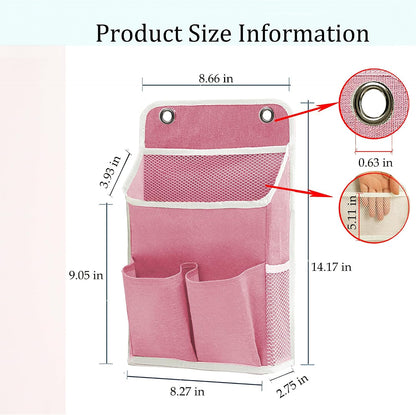 Hanging Basket for Organizing, Wall Organizer with Pockets and Over The Door Organizer，Can for Home, Closet, Office and Camper (2 White)