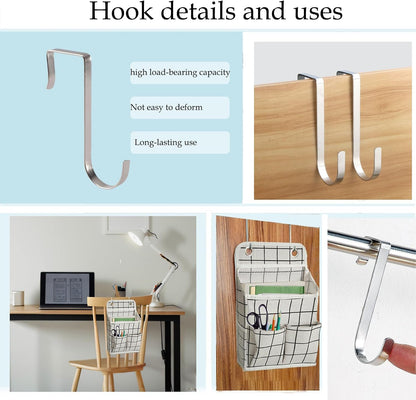 Hanging Basket for Organizing, Wall Organizer with Pockets and Over The Door Organizer，Can for Home, Closet, Office and Camper (2 White)