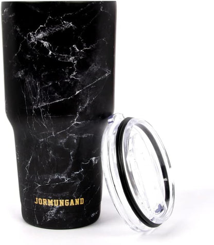 40 oz Tumbler with Handle and Straw, Vacuum Insulated Stainless Steel Cup & Water Bottle, Leakproof Lid, BPA-Free, Cup Holder Friendly for Travel, Keeps Drinks Hot & Cold White