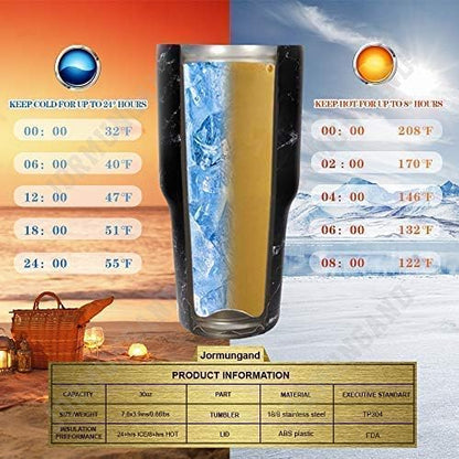 40 oz Tumbler with Handle and Straw, Vacuum Insulated Stainless Steel Cup & Water Bottle, Leakproof Lid, BPA-Free, Cup Holder Friendly for Travel, Keeps Drinks Hot & Cold White