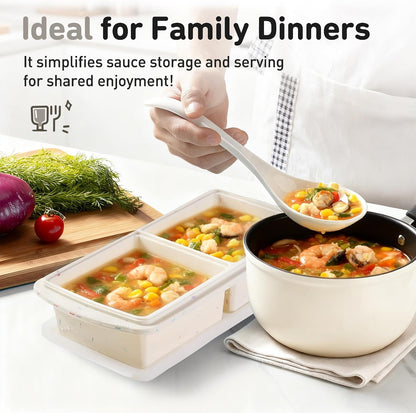 Silicone Freezer Tray With Lid Soup Freezer Container Molds with Steel Reinforced Rim Ice Cube Freezer Molds for Soup, Sauce, Leftovers, Homemade Meal Prep Containers Portion Control Food Storage