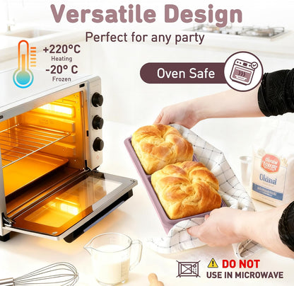 Silicone Freezer Tray With Lid Soup Freezer Container Molds with Steel Reinforced Rim Ice Cube Freezer Molds for Soup, Sauce, Leftovers, Homemade Meal Prep Containers Portion Control Food Storage
