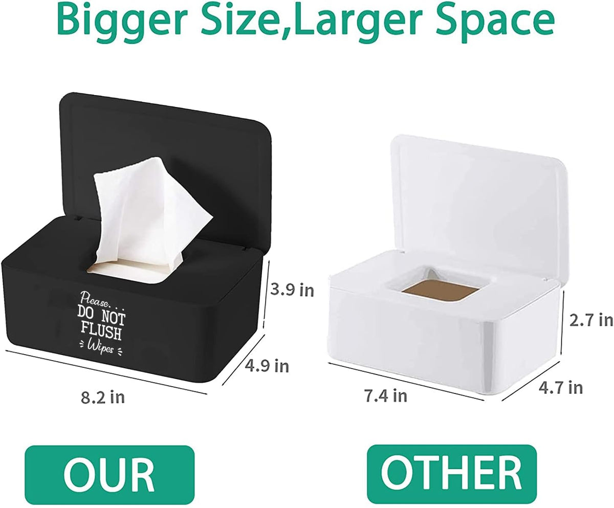 Please DO NOT Flush Wipes Container Holder,8.2"L x 4.9"W x 3.9"H