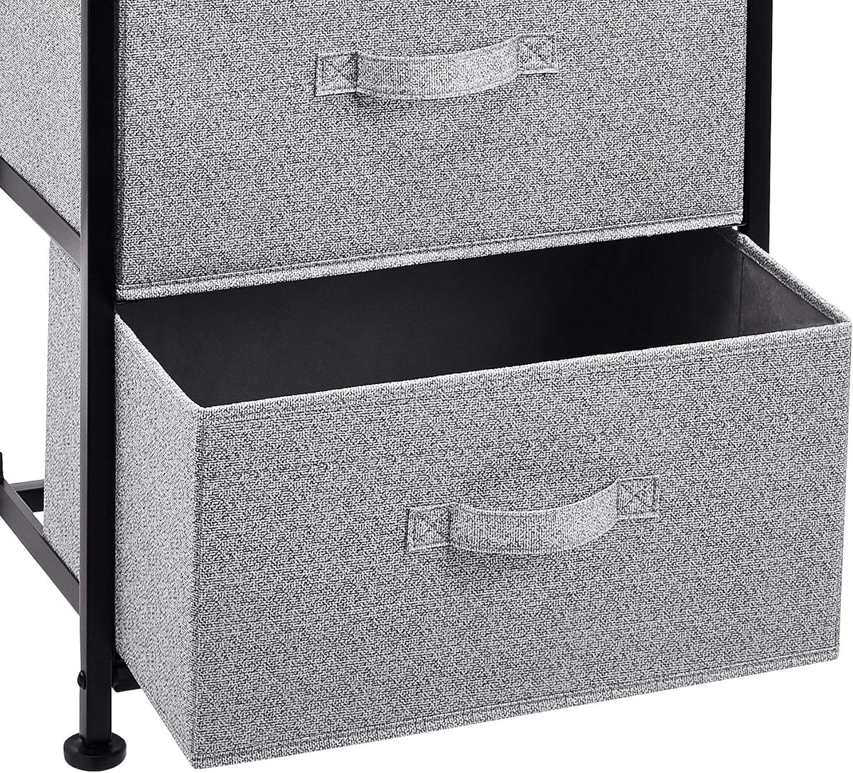 Fabric 4-Drawer Storage Organizer Unit for Closet, Bedroom, White