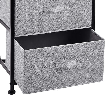 Fabric 4-Drawer Storage Organizer Unit for Closet, Bedroom, White