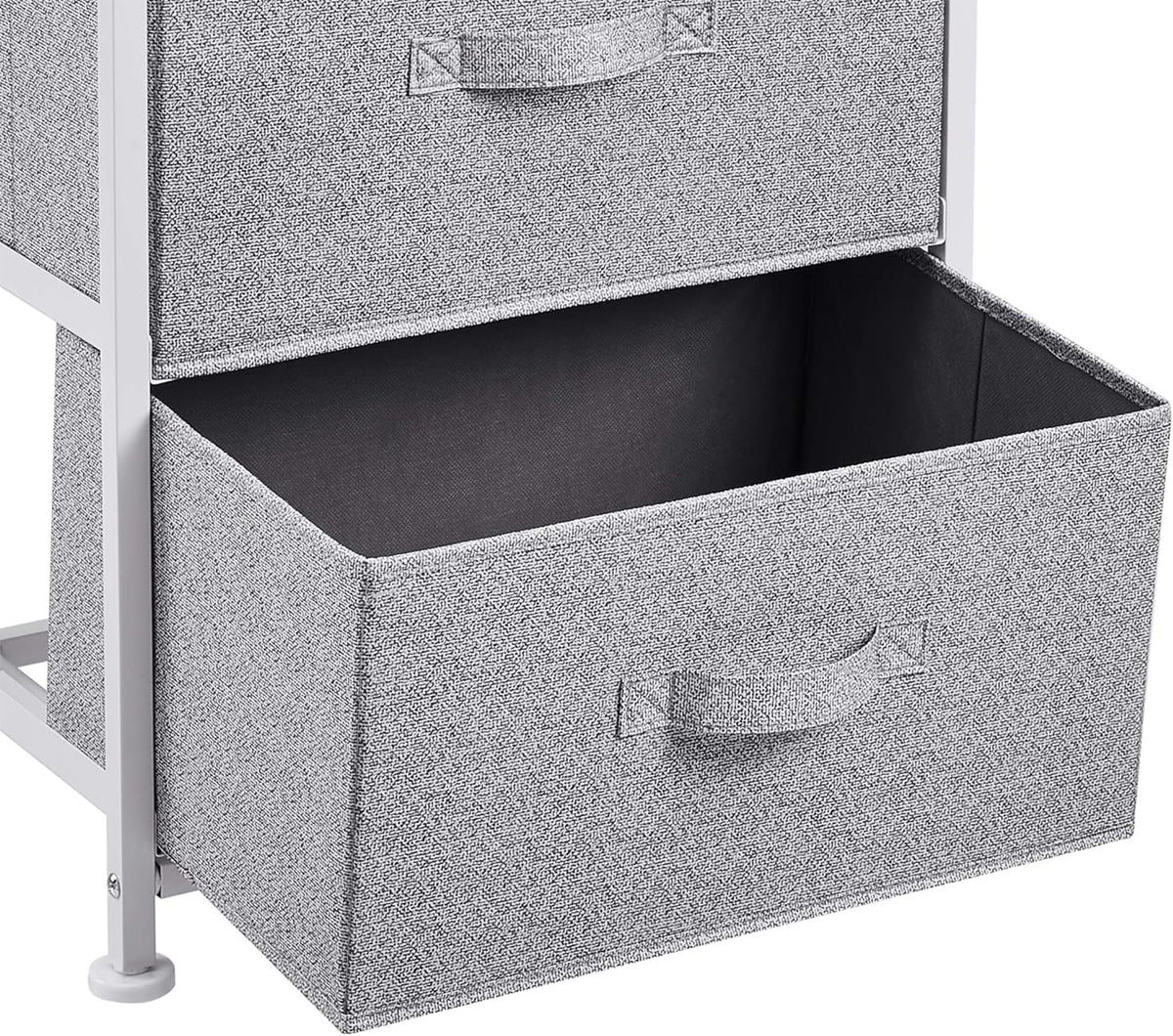 Fabric 4-Drawer Storage Organizer Unit for Closet, Bedroom, White