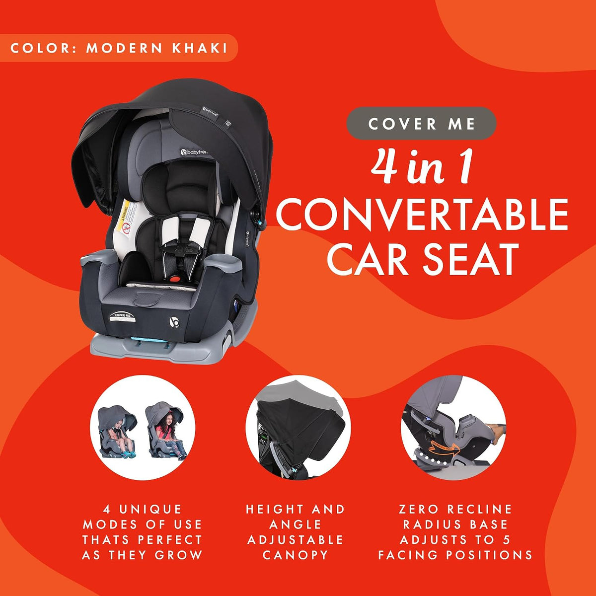 Cover Me™ 4-in-1 Convertible Car Seat