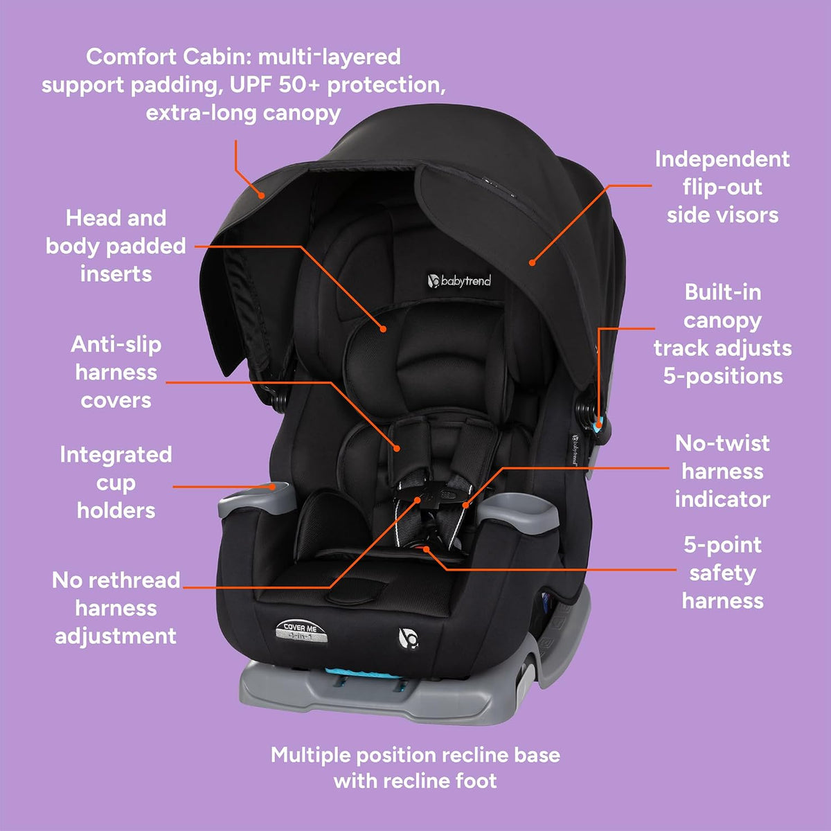 Cover Me™ 4-in-1 Convertible Car Seat