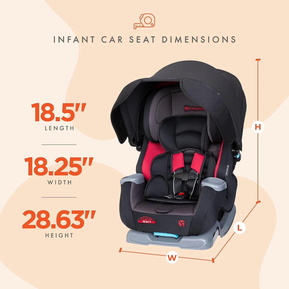 Cover Me™ 4-in-1 Convertible Car Seat