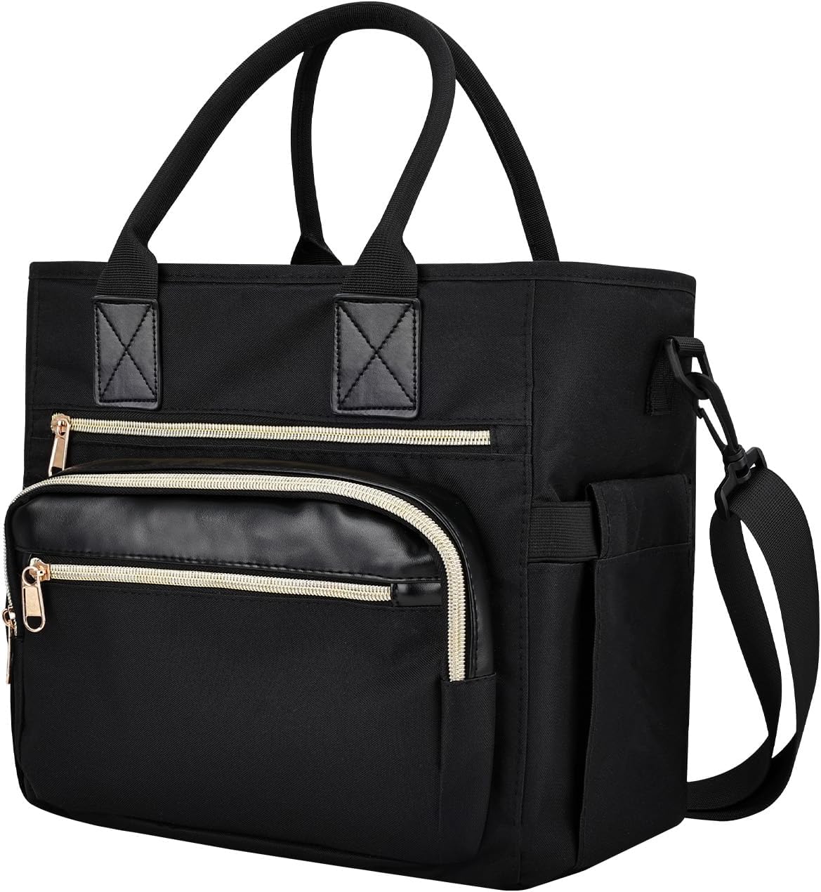 Pomodeee Insulated Lunch Bag for Women, Leakproof Tote with Strap & Cup Holder