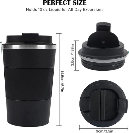 Coffee Mug 12oz - Insulated Travel Mug Spill Proof with Leakproof Lid Vacuum Stainless Steel Travel Coffee Mug Water Tumbler to GO, Reusable Coffee Cup for Men and Women for Hot & Cold Drinks