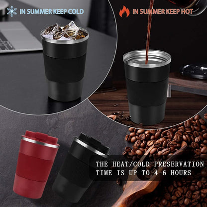 Coffee Mug 12oz - Insulated Travel Mug Spill Proof with Leakproof Lid Vacuum Stainless Steel Travel Coffee Mug Water Tumbler to GO, Reusable Coffee Cup for Men and Women for Hot & Cold Drinks