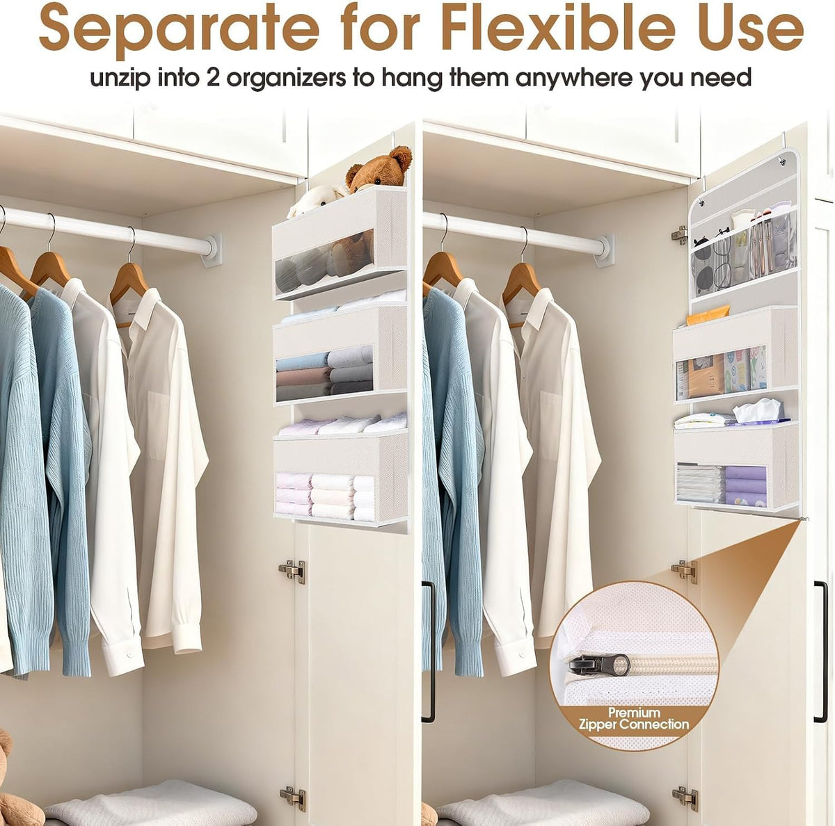 Over The Door Organizer Storage behind Door Hanging Organizer for Nursery